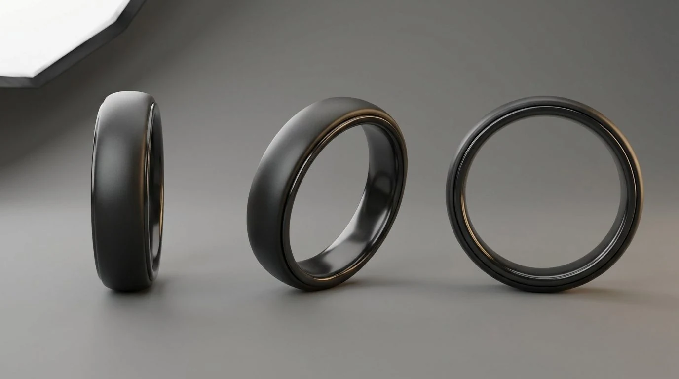 The ring, in three views