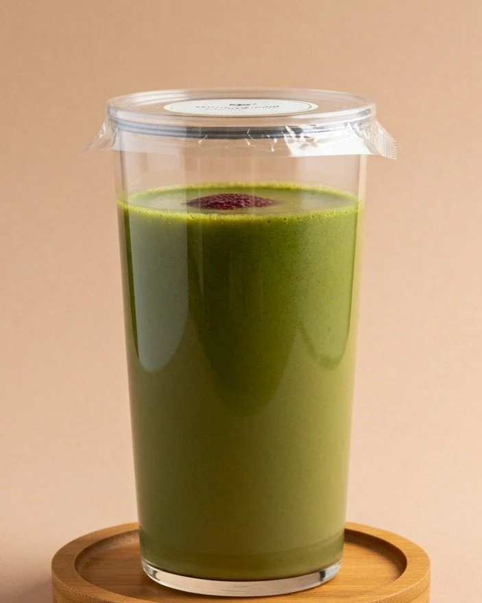Elixir Bio-Aurora Austral in a tall glass on a wooden base